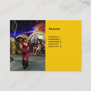 ANDROID BALLET , Yellow Science Fiction Business Card