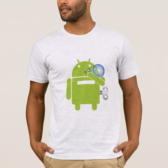 Android Blowing Bubbles shirt (Front)