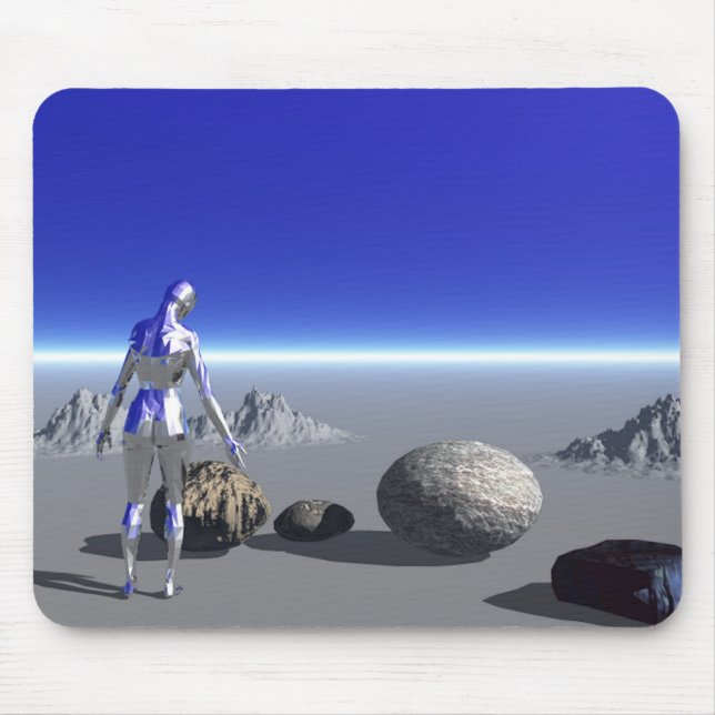 Android-blue-planet Mouse Pad (Front)