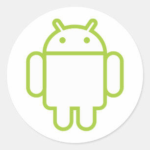 android classic round sticker