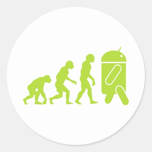 Android Evolution Classic Round Sticker