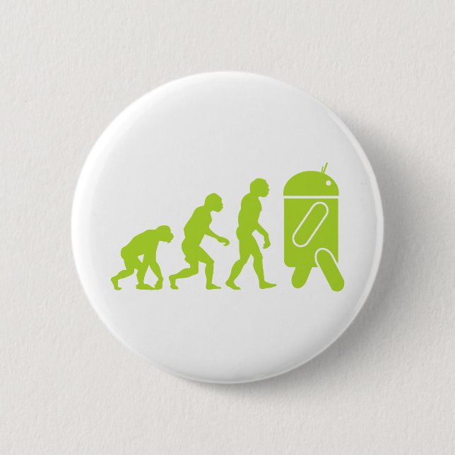 Android Evolution Pinback Button (Front)