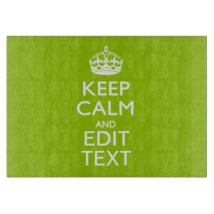 Android Green Decor Keep Calm And Your Text Cutting Board
