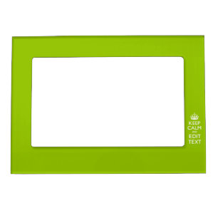 Android Green Decor Keep Calm And Your Text Magnetic Picture Frame