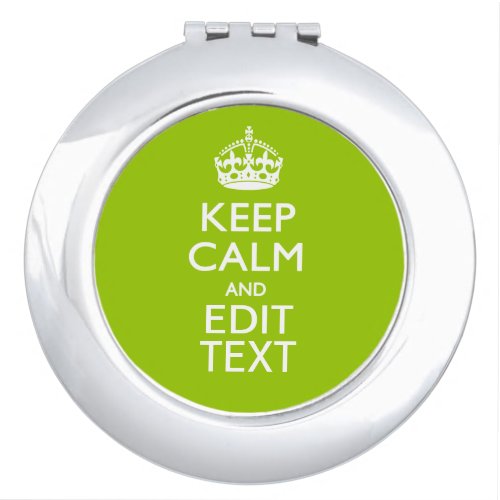 Android Green Decor Keep Calm And Your Text Vanity Mirror