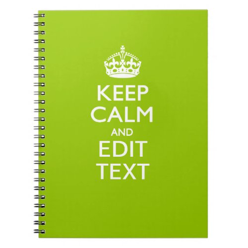 Android Green Keep Calm Have Your Text Notebook