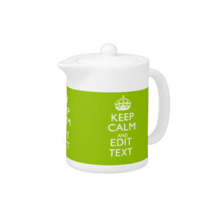 Android Green Keep Calm Have Your Text Teapot