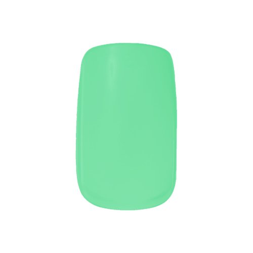 Android green solid color  minx nail art