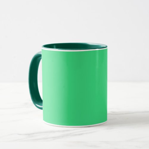 Android green solid color  mug