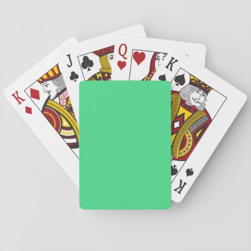 Android green solid color  playing cards