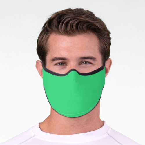 Android green solid color  premium face mask
