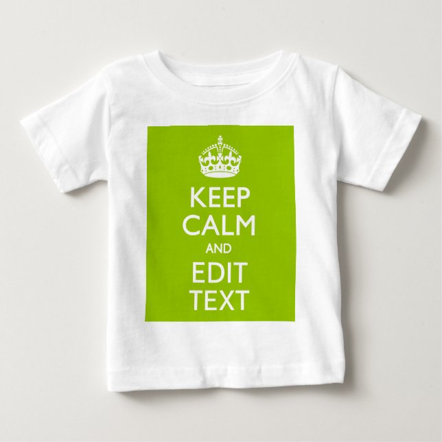Android Green Style Keep Calm And Your Text Baby T-Shirt (Front)