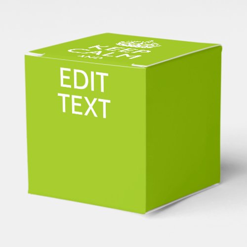 Android Green Style Keep Calm And Your Text Favor Boxes