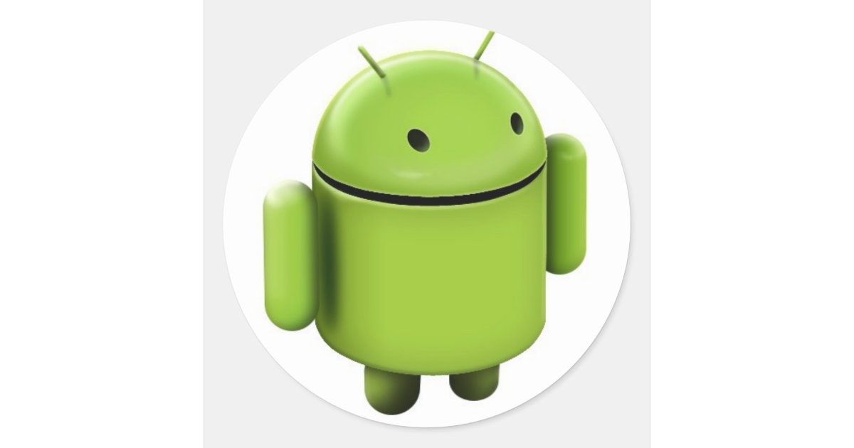  Android  logo  classic round sticker  Zazzle