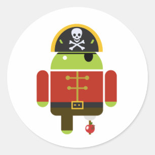 Android Pirate - Andy Classic Round Sticker