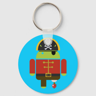Android Pirate crushing an apple Keychain