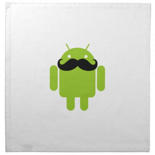 Android Robot Black Mustache Graphic Napkin