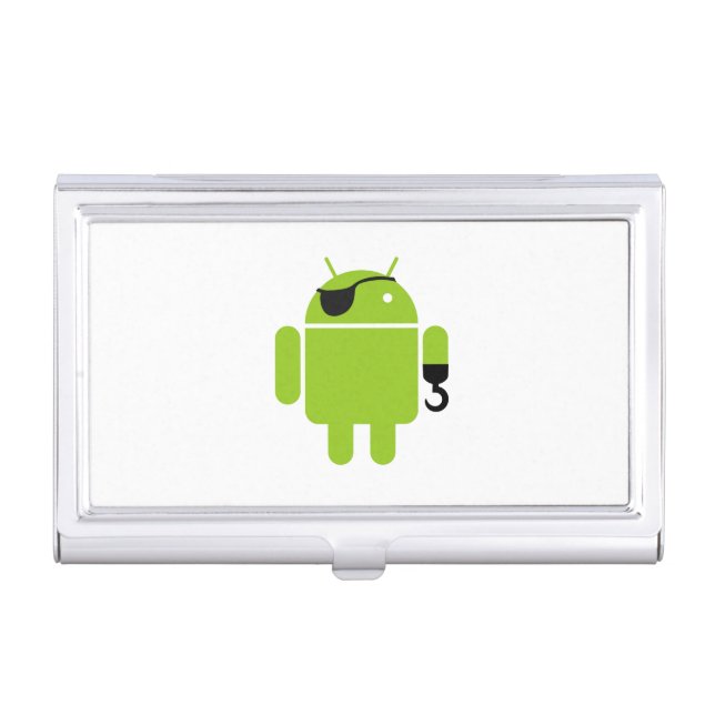 Android Robot Icon as a Pirate Business Card Holder (Front)