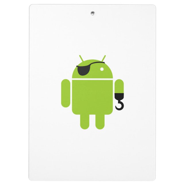Android Robot Icon as a Pirate Clipboard (Back)