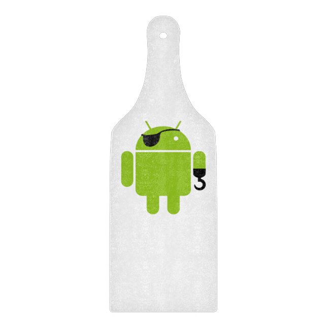 Android Robot Icon as a Pirate Cutting Board (Front)