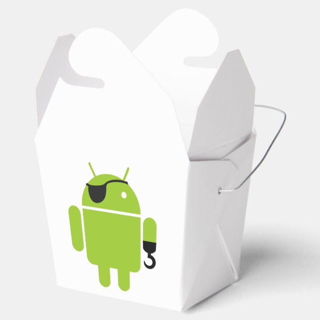 Android Robot Icon as a Pirate Favor Boxes (Opened)