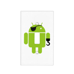 Android Robot Icon as a Pirate Light Switch Cover