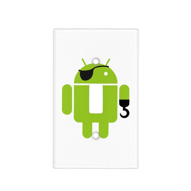 Android Robot Icon as a Pirate Light Switch Cover (Front)