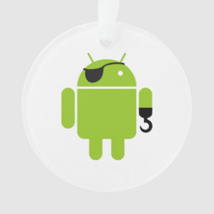 Android Robot Icon as a Pirate Ornament