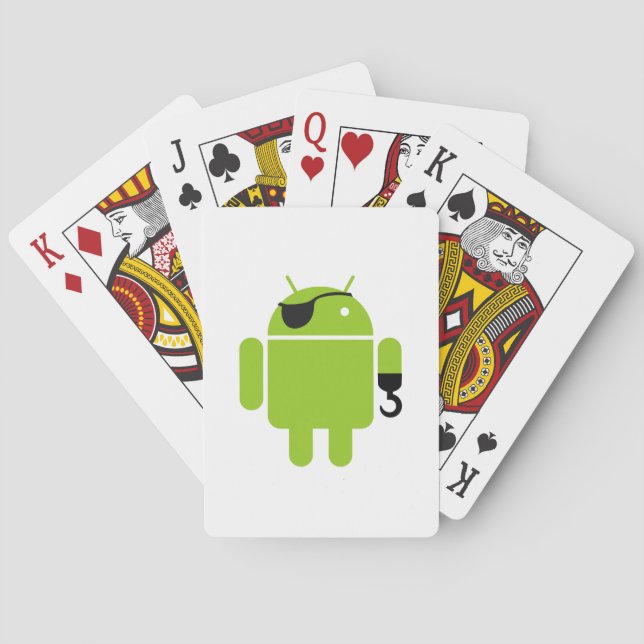 Android Robot Icon as a Pirate Poker Cards (Back)