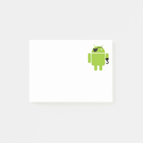 Android Robot Icon as a Pirate Post_it Notes