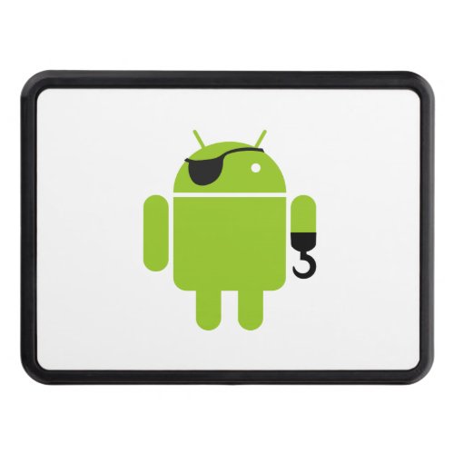 Android Robot Icon as a Pirate Trailer Hitch Cover