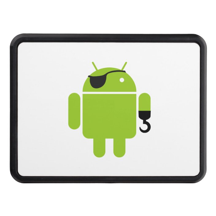 Android Robot Icon As A Pirate Trailer Hitch Cover Zazzle Com
