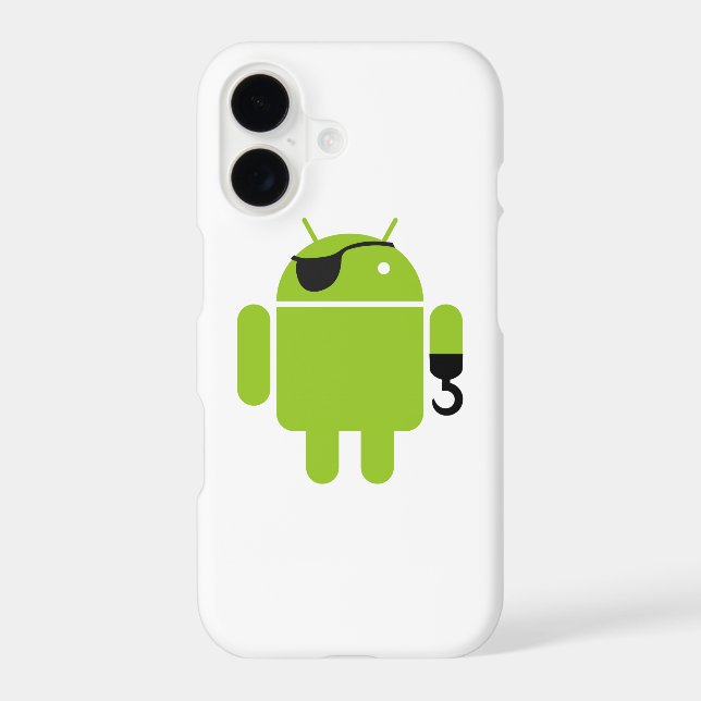 Android Robot Iconic Pirate Style Iphone Case (Back)