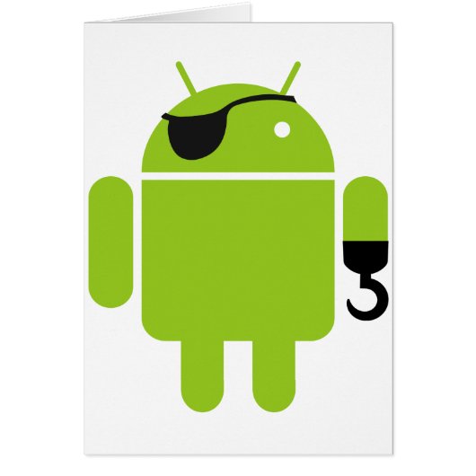 Android Robot Mighty Pirate Cards (Front)