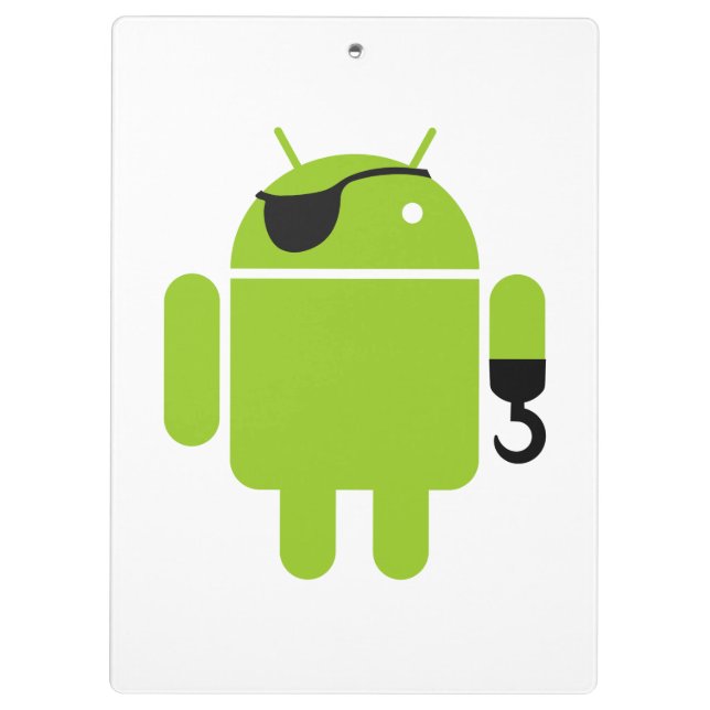 Android Robot Mighty Pirate Clipboard (Back)