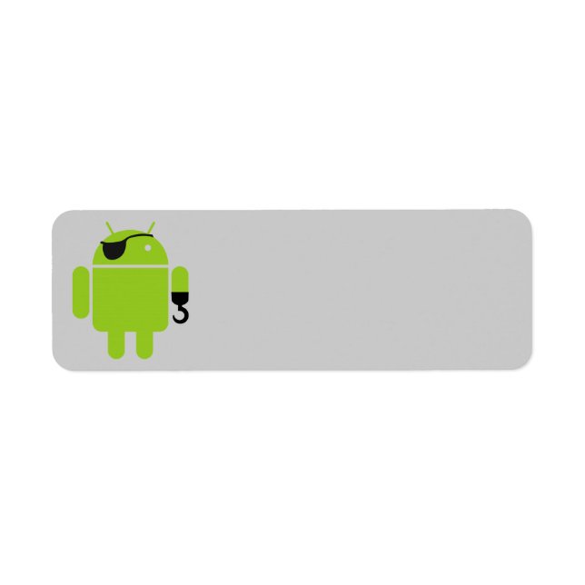 Android Robot Mighty Pirate Label (Front)