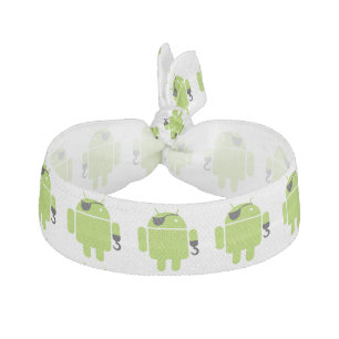 Android Robot Mighty Pirate Ribbon Hair Tie