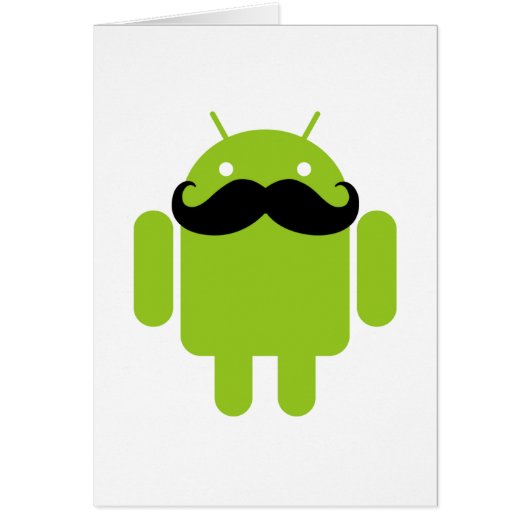 Android Robot Mustache Cards (Front)