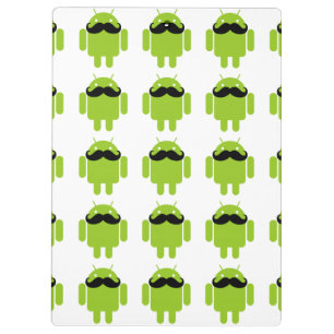 Android Robot Mustache Clipboard