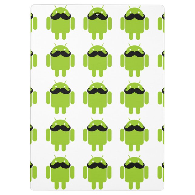 Android Robot Mustache Clipboard (Back)