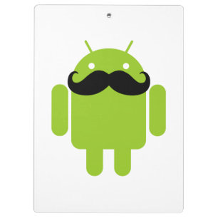 Android Robot Mustache Clipboard