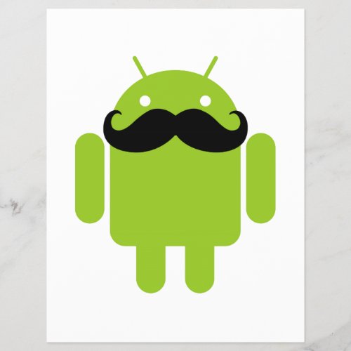 Android Robot Mustache Flyer