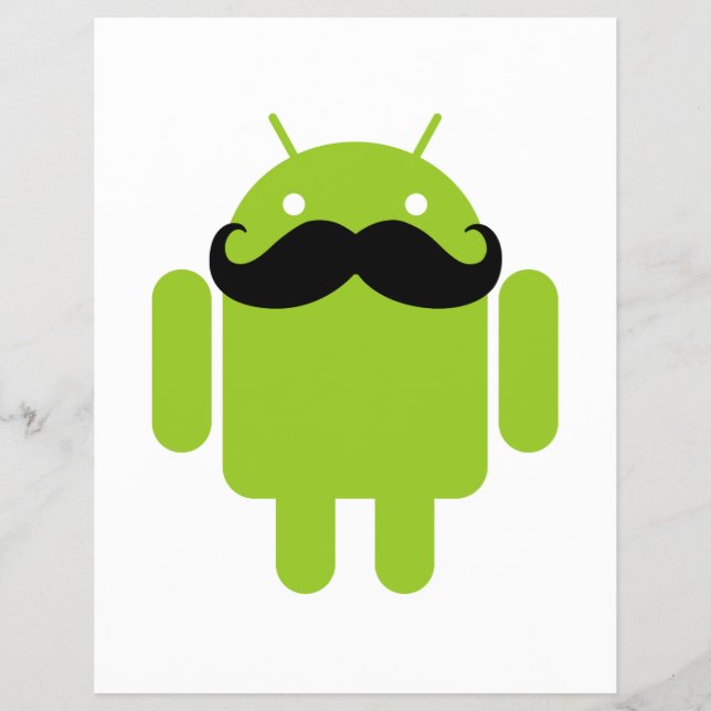 Android Robot Mustache Flyer (Front)