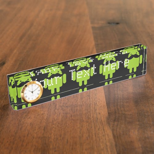 Android Robot Mustache Name Plate