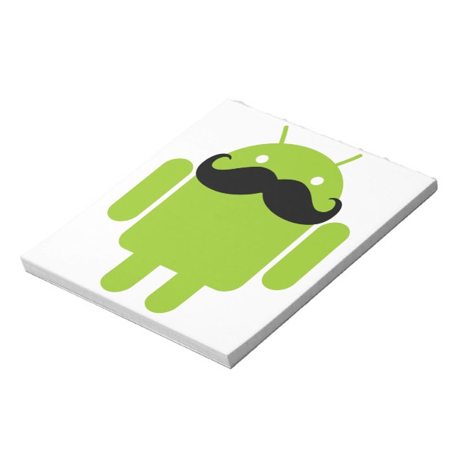 Android Robot Mustache Notepad (Rotated)