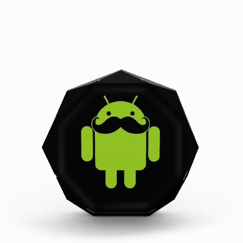 Android Robot Mustache on Black Award