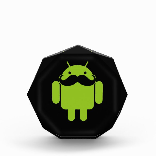 Android Robot Mustache on Black Award (Front)