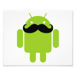 Android Robot Mustache Photo Print