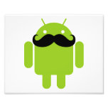 Android Robot Mustache Photo Print Android Robot Mustache Photo Print
