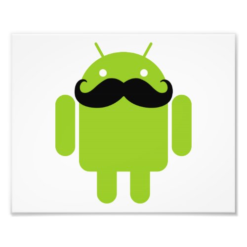 Android Robot Mustache Photo Print